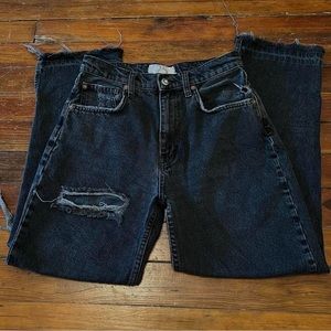 Free People Distressed Mom Jeans